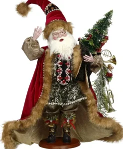 Santas^Mark Roberts Santa Down The Chimney By