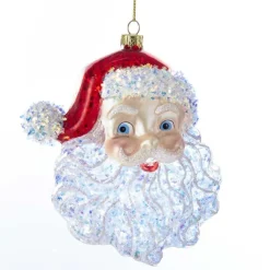 Santas^Kurt S Adler Santa Head Glass Ornament, T2290