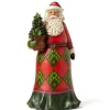 Santas^Enesco Santa With Evergreen