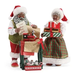 Clothtique/Fabriche Santas^Department 56 Santa Wrapped And Ready African American, 6003869, Possible Dreams