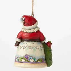 Santas^Enesco Santa W/Winter Scene Mini Ornament
