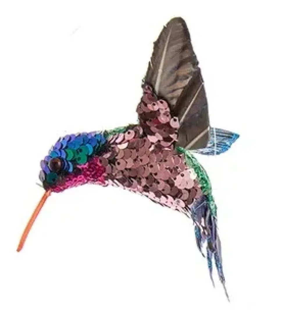 Resin^Kurt S Adler Sequined Hummingbird Ornament, 3 Assorted, C0804, Kurt Adler