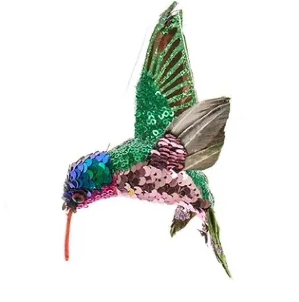 Resin^Kurt S Adler Sequined Hummingbird Ornament, 3 Assorted, C0804, Kurt Adler