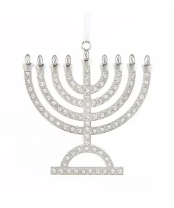Kurt S Adler Silver Menorah Ornament, E0525, Kurt Adler Best Sale
