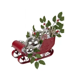 Byers Choice Carolers^Byers Choice Sleigh With Silver Balls, , Zms280S