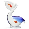 Glass^Dynasty Glass Small Pelican With Fish
