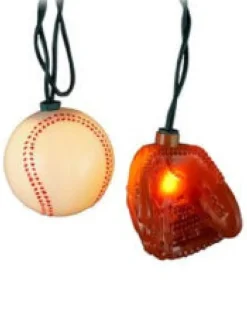 Kurt S Adler Sports Lights Baseball 10 Light Set, Ul1856 Flash Sale