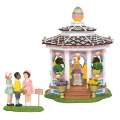 Department 56 Sv, Easter Bunny Gazebo, 6004818, Snow Village Outlet