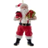 Clothtique/Fabriche Santas^Kurt S Adler Tattoo Santa Ornament, E0674, Kurt Adler