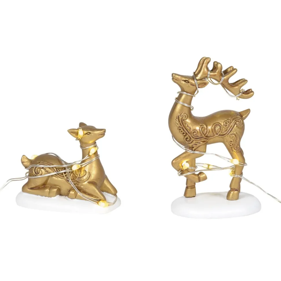 Department 56 Va, Lit Deer Yard Decor, 6005501, Outlet