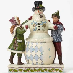 Enesco Victorian Children Building Snowman Flash Sale