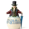 Resin^Enesco Victorian Snowman With Umbrella