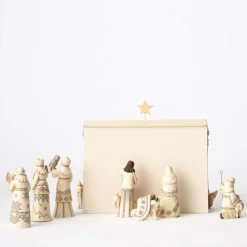 Enesco White Woodland 8 Pc Nativity Clearance