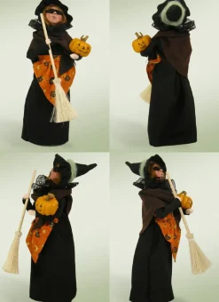 Halloween/Witches^Byers Choice Witch With Broom, , 7151