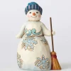 Enesco Wonderland Pint Snowman /Broom New