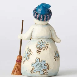 Resin^Enesco Wonderland Pint Snowman /Broom